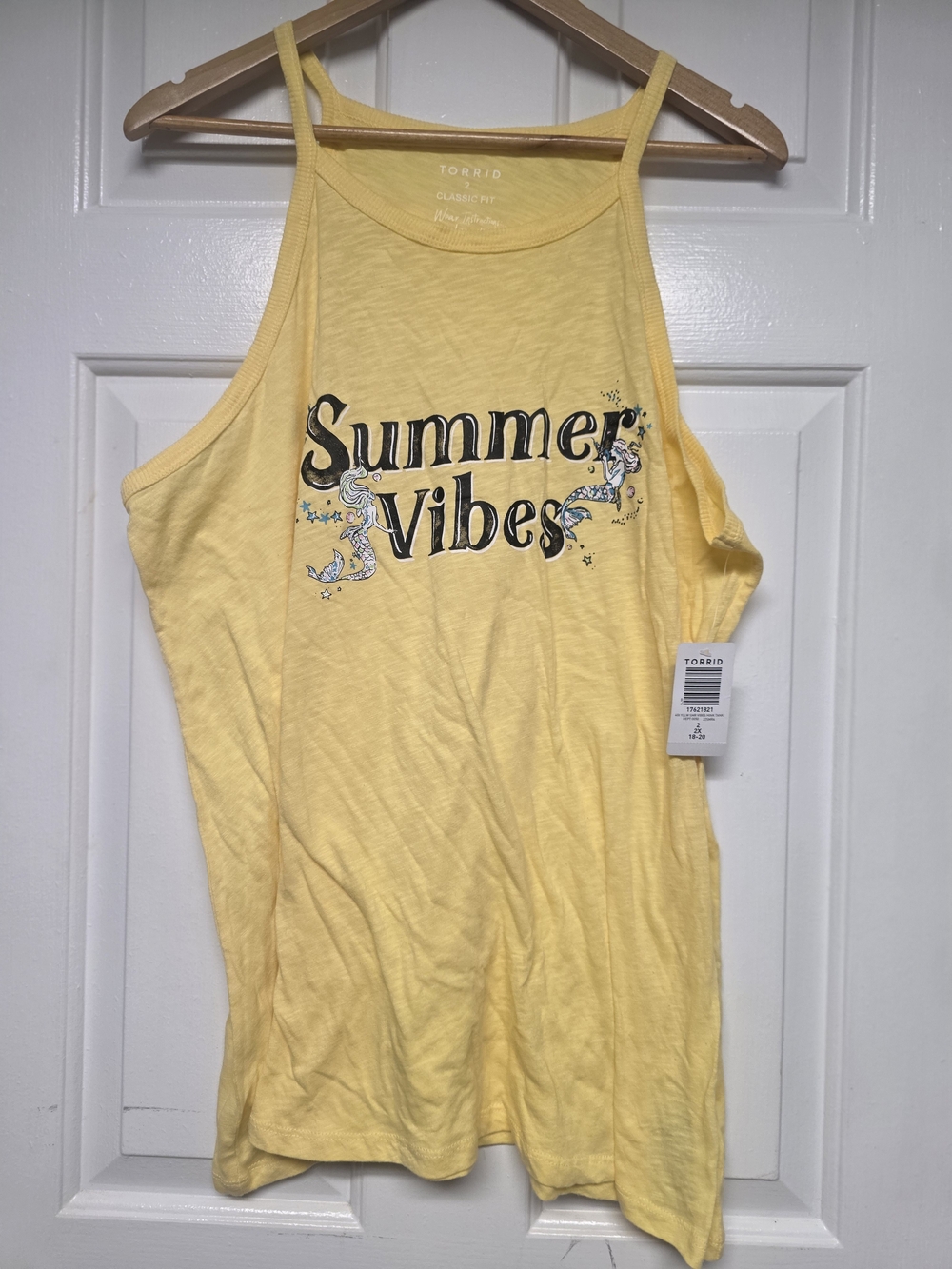 Torrid Yellow "Summer Vibes" High-Neck Tank